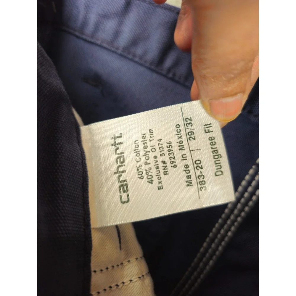 Carhartt Canvas Utility Pants Men's Size 30x32 Blue Dungaree Fit Chino 383-20